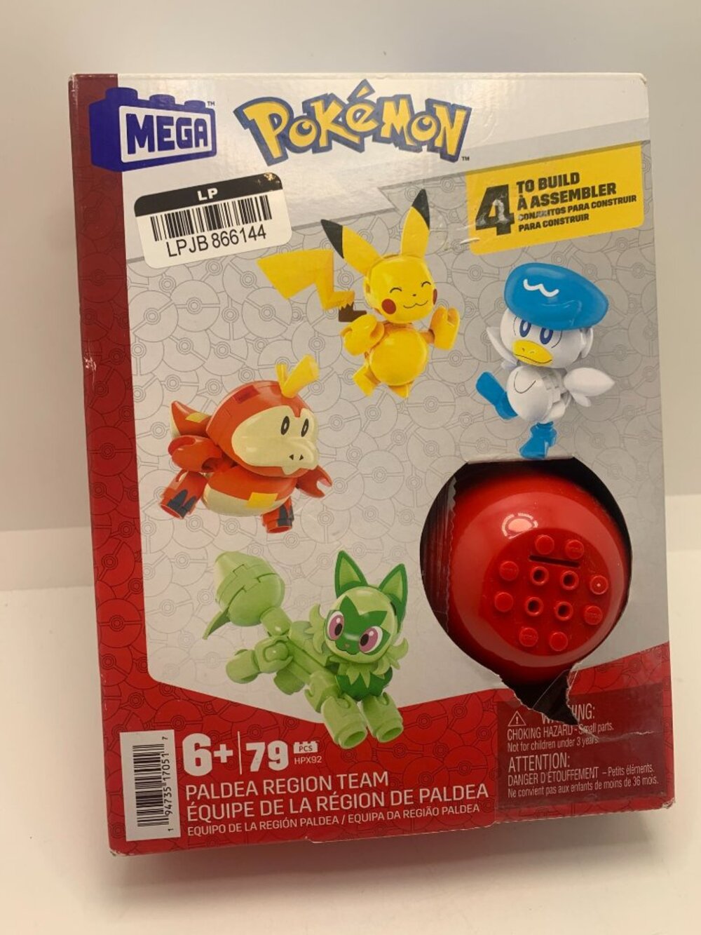 Mega Pokémon Paldea Region Team Building Set 79 Pieces Ages 6+ Mattel